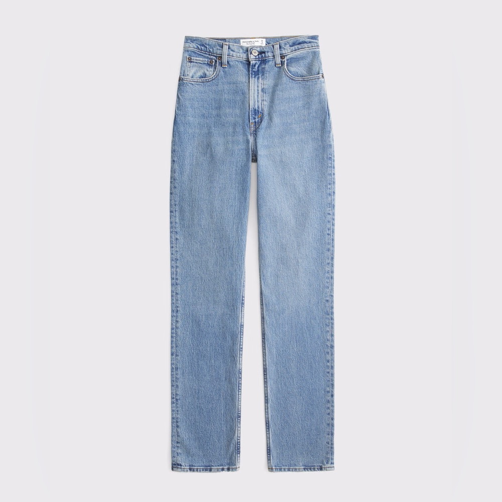 Abercrombie & Fitch Ultra High Rise ‘90s Slim Straight Jean LONG